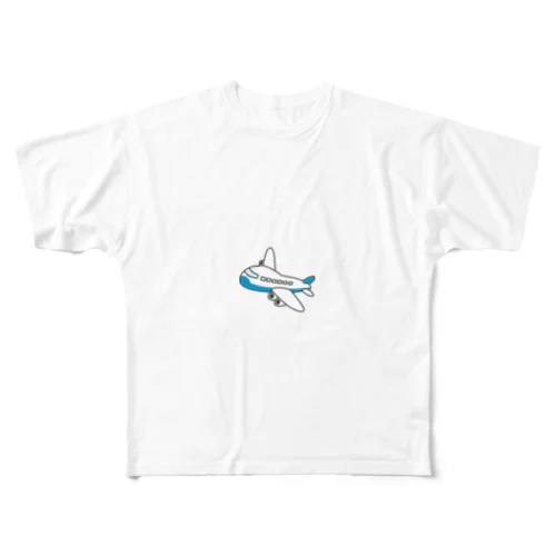 飛行機 フルグラフィックTシャツ