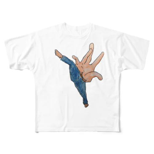 冗談蹴り All-Over Print T-Shirt