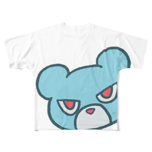 目つきの悪いクマ All-Over Print T-Shirt