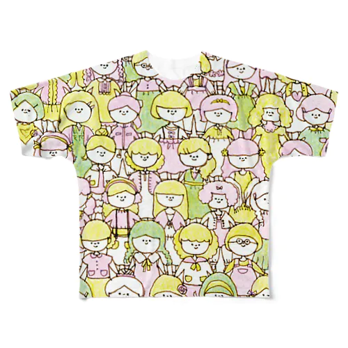 女の子！ フルグラフィックTシャツ