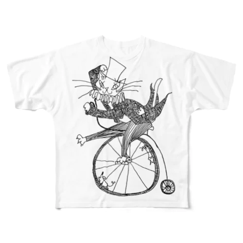 火と水_circuscat フルグラフィックTシャツ