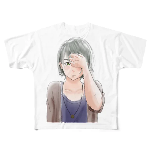 手櫛男の娘 All-Over Print T-Shirt