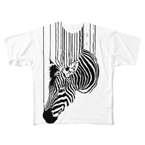 zebra フルグラフィックTシャツ