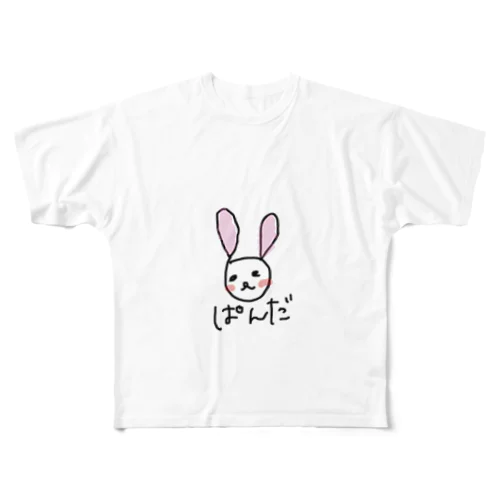 ぱんだ フルグラフィックTシャツ