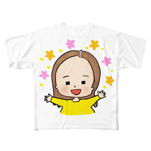 おでこヒカルちゃん　喜びモード All-Over Print T-Shirt