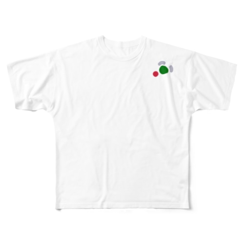 ４ボタン All-Over Print T-Shirt