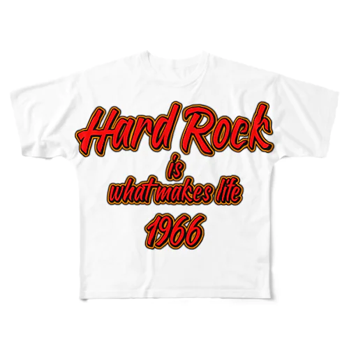 Hard Rock is what makes life 1966 フルグラフィックTシャツ