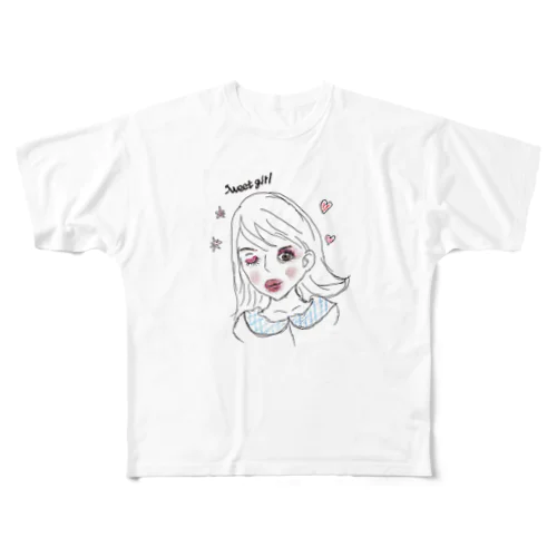 sweetgirl 풀그래픽 티셔츠