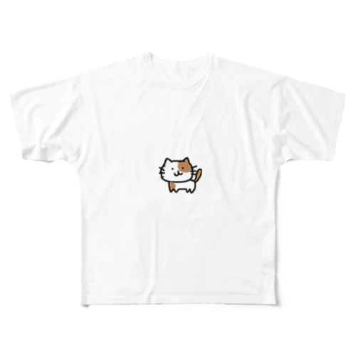 しろちゃねこ フルグラフィックTシャツ