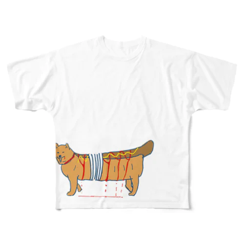 ホットドッグ All-Over Print T-Shirt