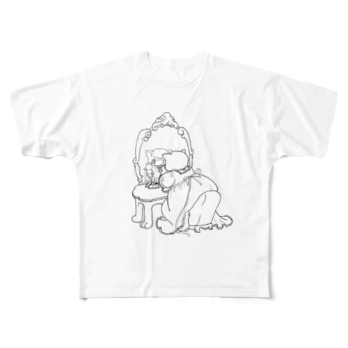 angry cat queen All-Over Print T-Shirt