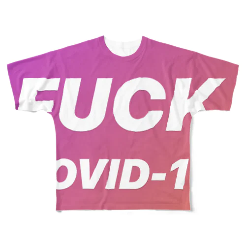 FUCK COVID-19 フルグラフィックTシャツ