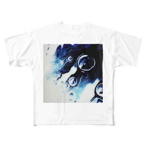 floating noir All-Over Print T-Shirt