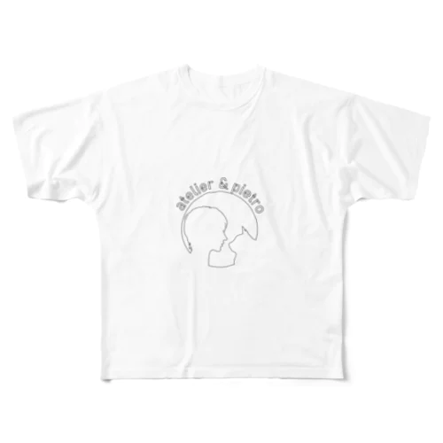 oshima white フルグラフィックTシャツ