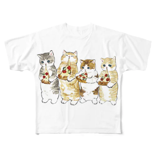 みよーんピザ フルグラフィックTシャツ