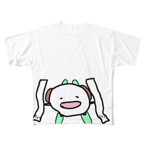 ぞろ目のレシートに嬉しくなってゲレンデを滑るいぬです All-Over Print T-Shirt