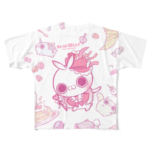 クレイジー闇うさぎ(Dream) All-Over Print T-Shirt