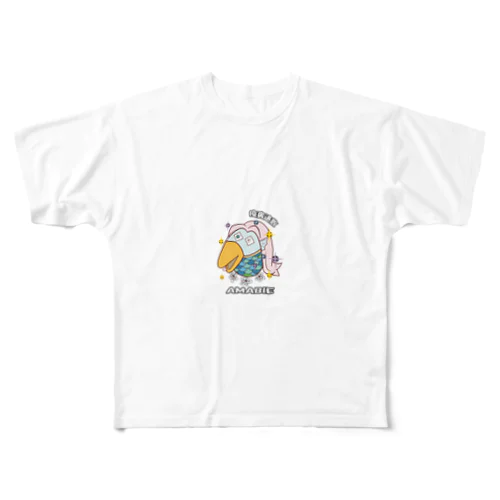 コロナ滅殺　アマビエグッズ All-Over Print T-Shirt