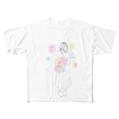 クリスチャンな女の子 フルグラフィックTシャツ