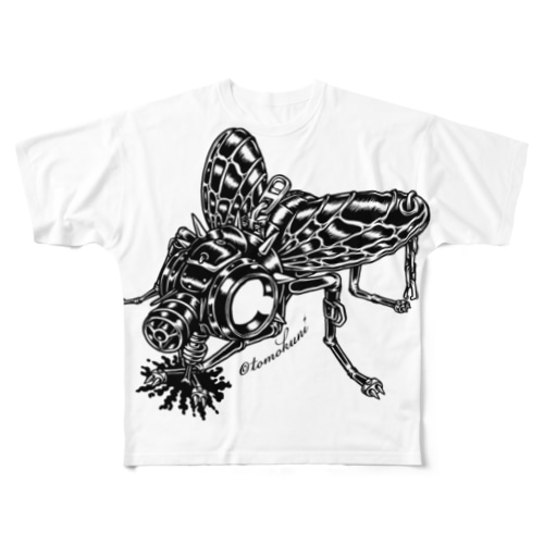 Animalia Kinky “ Black Fly ” All-Over Print T-Shirt