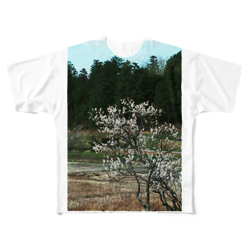 梅　ウメ　Japanese　apricot DATA_P_102　春　spring All-Over Print T-Shirt