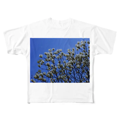 白木蓮 はくもくれん　春　spring　DATA_P_103 풀그래픽 티셔츠