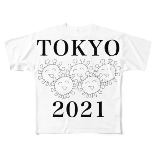 地名と数字 フルグラフィックTシャツ