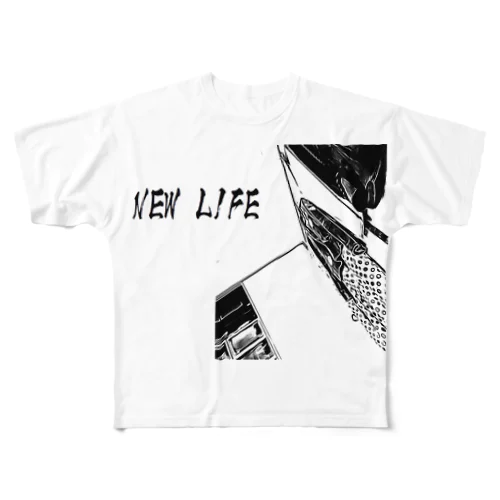 NEW　LIFE All-Over Print T-Shirt