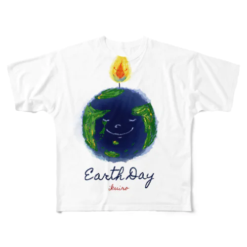 Earth Day 地球の日 フルグラフィックTシャツ