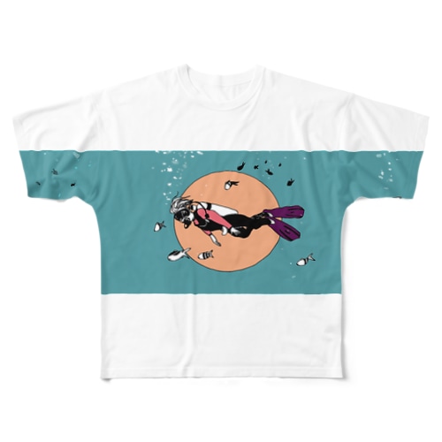 🐠Diving🐡 All-Over Print T-Shirt