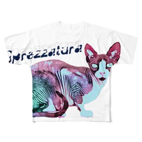 coloursprezzaturaスフィンクス フルグラフィックTシャツ