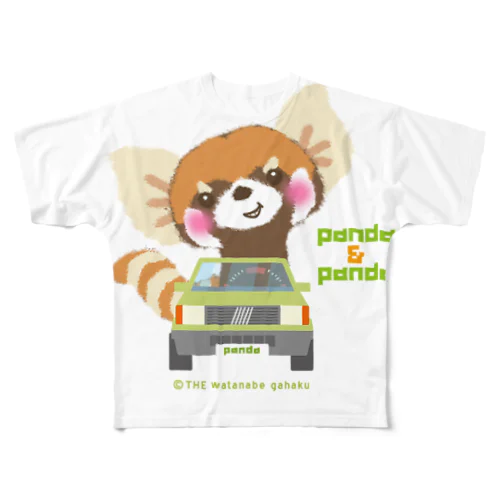 大耳のレッサーパンダ "PANDA & PANDA" All-Over Print T-Shirt