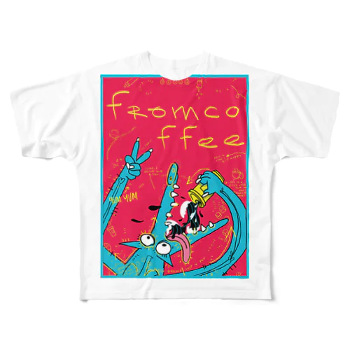 fromcoffee　Tシャツ　Type-N All-Over Print T-Shirt