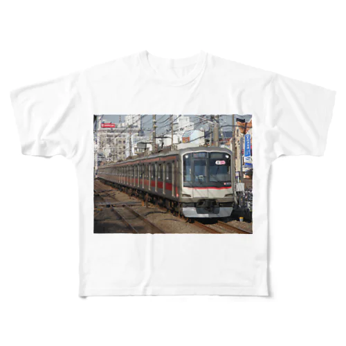 東急東横線の電車 All-Over Print T-Shirt