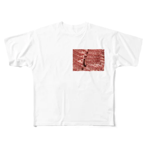 四角いお肉 フルグラフィックTシャツ