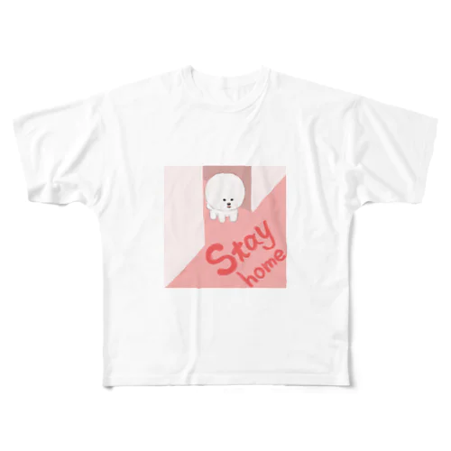 stay home bichon All-Over Print T-Shirt