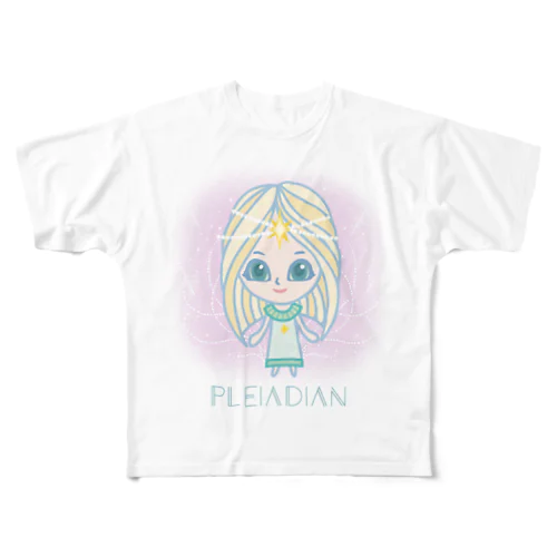 Pleiadian（プレアデス星人） フルグラフィックTシャツ