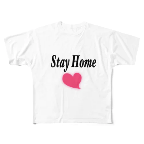 Stay Home フルグラフィックTシャツ