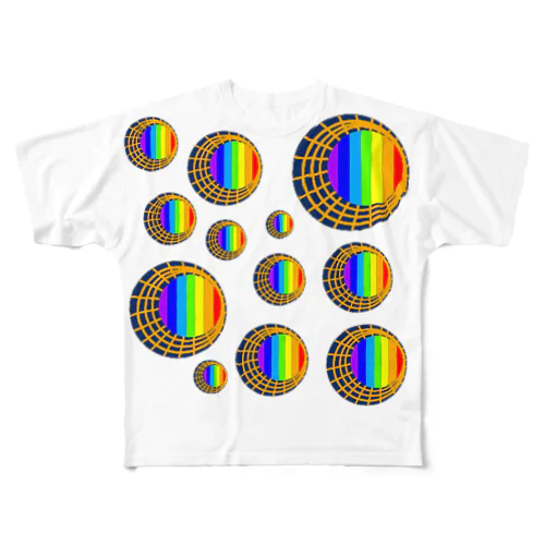 ColorfulRainbow フルグラフィックTシャツ