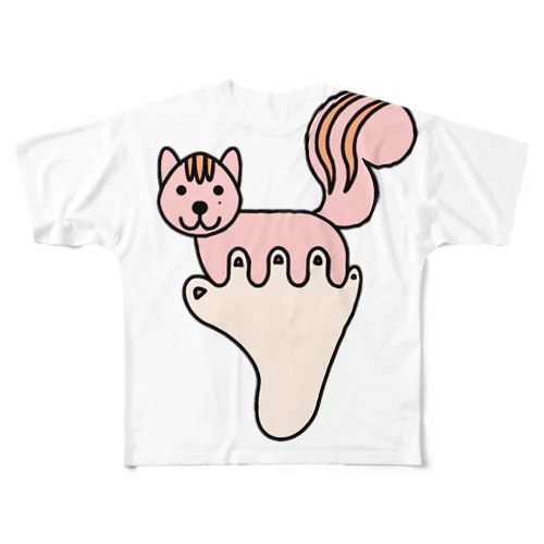 あしゆびりす フルグラフィックTシャツ