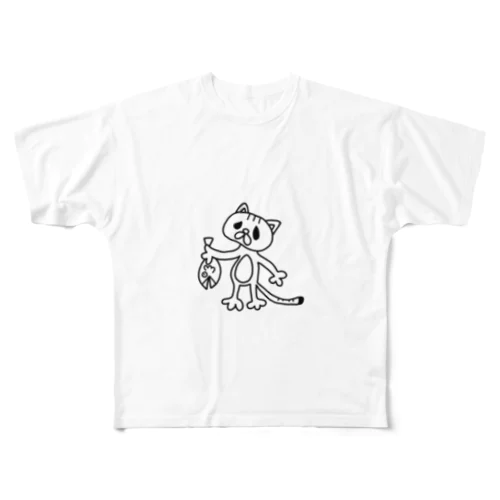 サバネコ フルグラフィックTシャツ