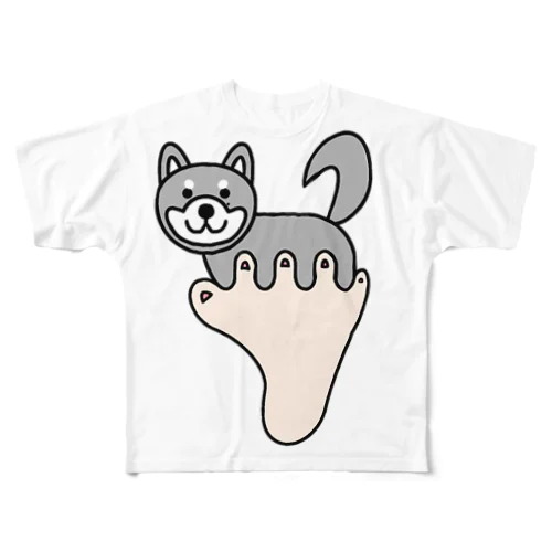 あしゆびしばいぬ All-Over Print T-Shirt