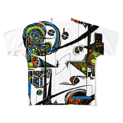 upside down 逆さま All-Over Print T-Shirt