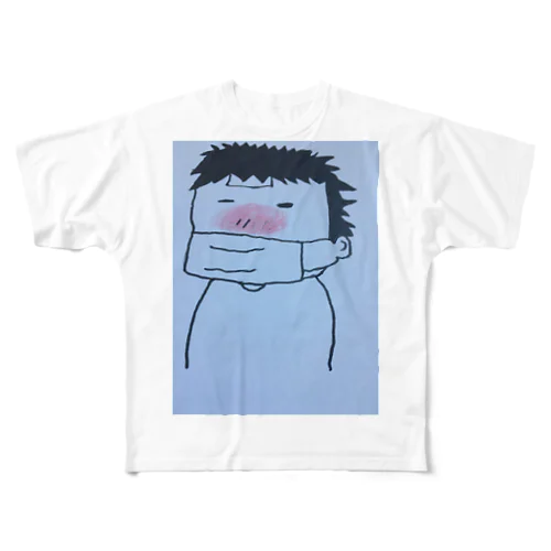 風邪をひいた人 All-Over Print T-Shirt