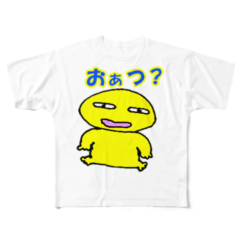 癒し系キャラ　人 フルグラフィックTシャツ