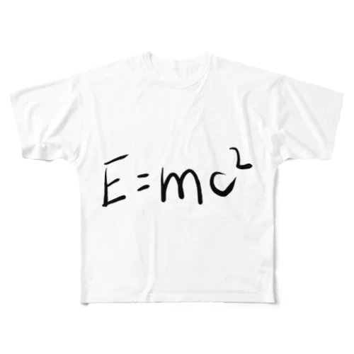 物理法則　e=mc2 フルグラフィックTシャツ