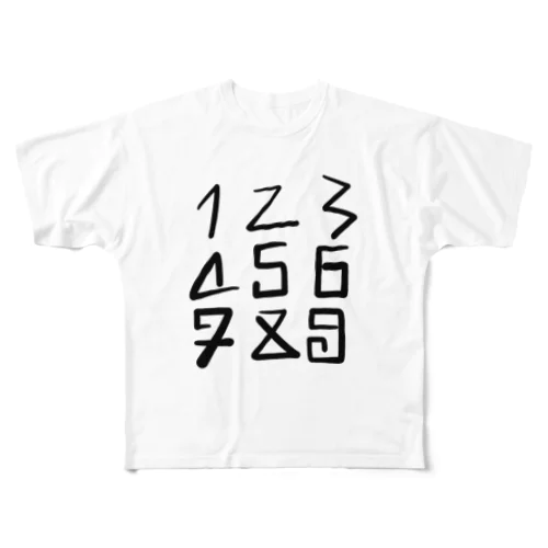 数字の原型 フルグラフィックTシャツ