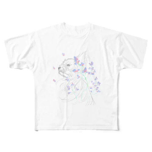 ヨーキー～守りたいその横顔～ All-Over Print T-Shirt