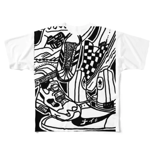 スニーカーフリーク All-Over Print T-Shirt