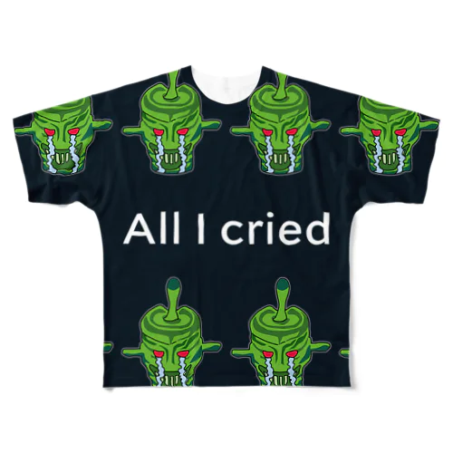 All I cried フルグラフィックTシャツ